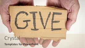  Presentation with cardboard - Slides having cardboard-sign-in-palm background and a lemonade colored foreground