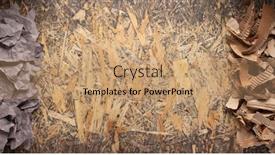  Presentation with recycling paper - Slide deck featuring cardboard-torn-edge-and-brown background and a coral colored foreground