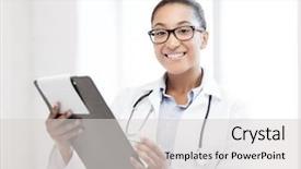  Presentation with medical mhealth healthcare concept - Amazing slides having vet cardiac - healthcare and medical concept backdrop and a light gray colored foreground