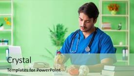  Presentation with problem statement problems and solutions - Amazing presentation design having cardiac academic - doctor student explaining heart problems backdrop and a mint green colored foreground