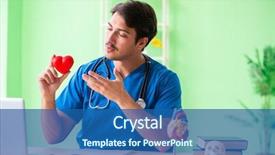  Presentation with heart - Beautiful slide set featuring cardiac academic - doctor student explaining heart problems backdrop and a  colored foreground