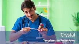  Presentation with heart - Presentation consisting of cardiac academic - doctor student explaining heart problems background and a  colored foreground