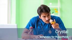  Presentation with heart - Audience pleasing slides consisting of cardiac academic - doctor student explaining heart problems backdrop and a  colored foreground