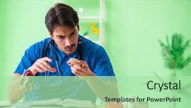  Presentation with heart - Audience pleasing PPT theme consisting of cardiac academic - doctor student explaining heart problems backdrop and a  colored foreground