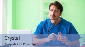  Presentation with problem statement problems and solutions - PPT theme having cardiac academic - doctor student explaining heart problems background and a  colored foreground