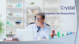  Presentation with fun - Colorful PPT theme enhanced with cardiac academic - funny doctor having fun backdrop and a sky blue colored foreground