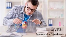  Presentation with heart medical - Amazing slide deck having cardiac academic - medical student studying heart backdrop and a  colored foreground