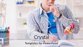  Presentation with heart medical - Presentation featuring cardiac academic - medical student studying heart background and a  colored foreground