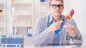  Presentation with heart medical - Cool new theme with cardiac academic - medical student studying heart backdrop and a  colored foreground