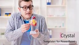  Presentation with medical student - Slides featuring cardiac academic - medical student studying heart background and a  colored foreground