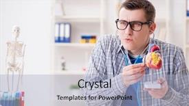  Presentation with medical student - Amazing slide set having cardiac academic - medical student studying heart backdrop and a  colored foreground