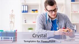  Presentation with heart medical - Amazing presentation theme having cardiac academic - medical student studying heart backdrop and a  colored foreground