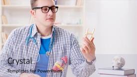  Presentation with heart medical - Presentation theme with cardiac academic - medical student studying heart background and a  colored foreground