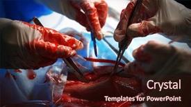  Presentation with heart special education - Presentation theme consisting of cardiac anatomy - doctor doing heart operation background and a wine colored foreground