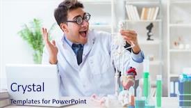  Presentation with fun - Presentation design with cardiac anatomy - funny doctor having fun background and a sky blue colored foreground