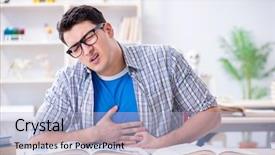  Presentation with medical student - Cool new PPT layouts with cardiac anatomy - medical student preparing for exams backdrop and a  colored foreground