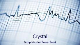  Presentation with cardiac arrest - Theme enhanced with cardiac arrest - close up of an electrocardiogram background and a sky blue colored foreground
