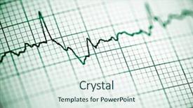  Presentation with cardiac arrest - Presentation theme with cardiac arrest - close up of an electrocardiogram background and a sky blue colored foreground