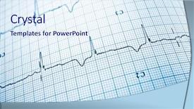  Presentation with cardiac arrest - Beautiful slides featuring cardiac arrest - close up of an electrocardiogram backdrop and a sky blue colored foreground