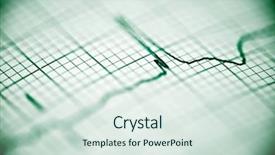  Presentation with cardiac arrest - Colorful PPT theme enhanced with cardiac arrest - close up of an electrocardiogram backdrop and a sky blue colored foreground