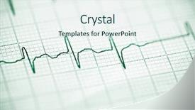  Presentation with cardiac arrest - Slides having cardiac arrest - close up of an electrocardiogram background and a sky blue colored foreground