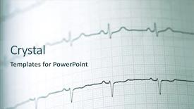  Presentation with cardiac arrest - PPT theme having cardiac arrest - detail of an electrocardiogram background and a sky blue colored foreground