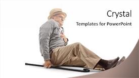  Presentation with cardiac arrest - Cool new PPT theme with cardiac arrest - elderly man on the floor backdrop and a white colored foreground