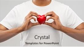  Presentation with medicine love - PPT theme featuring cardiac arrest - love medicine charity and healthcare background and a mint green colored foreground