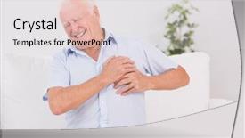  Presentation with cardiac arrest - Amazing presentation theme having cardiac arrest - old man suffering with heart backdrop and a white colored foreground
