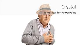  Presentation with cardiac attack - Theme with cardiac arrest - senior having a heart attack background and a white colored foreground