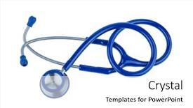  Presentation with cardiac - Slide deck consisting of cardiac arrhythmia - blue stethoscope lying background and a  colored foreground