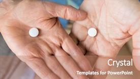  Presentation with cardiac - Presentation theme enhanced with cardiac drug - medicine healthcare and people concept background and a coral colored foreground