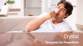  Presentation with blood pressure - PPT theme enhanced with cardiac drug - young man measuring blood pressure background and a  colored foreground