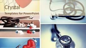  Presentation with collage medical - PPT layouts having cardiac imaging - collage of medical images cardiology background and a cream colored foreground