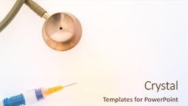  Presentation with cardiac - Cool new slides with cardiac imaging - plastic syringe with stethoscope filtered backdrop and a  colored foreground