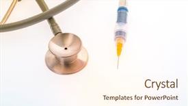  Presentation with cardiac - Cool new theme with cardiac imaging - plastic syringe with stethoscope filtered backdrop and a  colored foreground