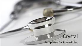  Presentation with medical - Presentation consisting of cardiac imaging - stethoscope closeup fine detail medical background and a  colored foreground