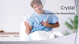  Presentation with cardiac rehabilitation - Cool new PPT layouts with cardiac rehabilitation - young male patient lying backdrop and a white colored foreground