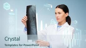  Presentation with cardiac - Theme featuring cardiac scan - healthcare medicine and radiology concept background and a lemonade colored foreground