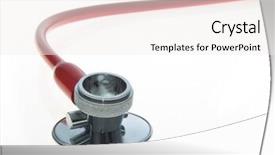  Presentation with cardiac - Beautiful theme featuring cardiac scan - stethoscope backdrop and a sky blue colored foreground