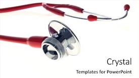  Presentation with cardiac - Audience pleasing presentation theme consisting of cardiac scan - stethoscope backdrop and a white colored foreground