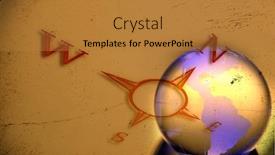  Presentation with cardinal - Slide set featuring points and americas on globe background and a gold colored foreground