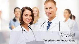  Presentation with medical concept - Cool new presentation theme with nursing cardio - healthcare and medical concept backdrop and a sky blue colored foreground