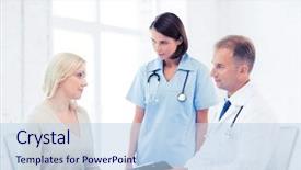  Presentation with medical concept - Cool new PPT theme with nursing cardio - healthcare and medical concept backdrop and a  colored foreground