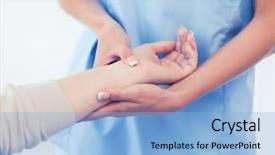  Presentation with medical concept - PPT layouts consisting of nursing cardio - healthcare and medical concept background and a light blue colored foreground