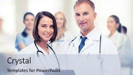  Presentation with medical concept - Colorful theme enhanced with nursing cardio - healthcare and medical concept backdrop and a light blue colored foreground