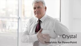  Presentation with chest pain - Cool new PPT theme with cardio vascular - man with chest pain suffering backdrop and a light gray colored foreground