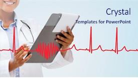  Presentation with medical heart - Presentation theme enhanced with  background and a  colored foreground