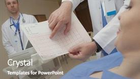  Presentation with heart beat - Theme enhanced with cardiogram with a normal heart background and a gray colored foreground