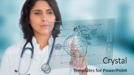  Presentation with interface - Slides featuring cardiology - cardiologist using a medical interface background and a light blue colored foreground